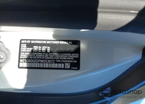 2023 Toyota Gr Supra A91-Mt Edition из США, поврежденный, VIN WZ1DB0G02PW053972